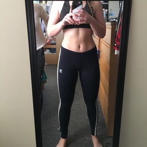 Three stripe adidas leggings